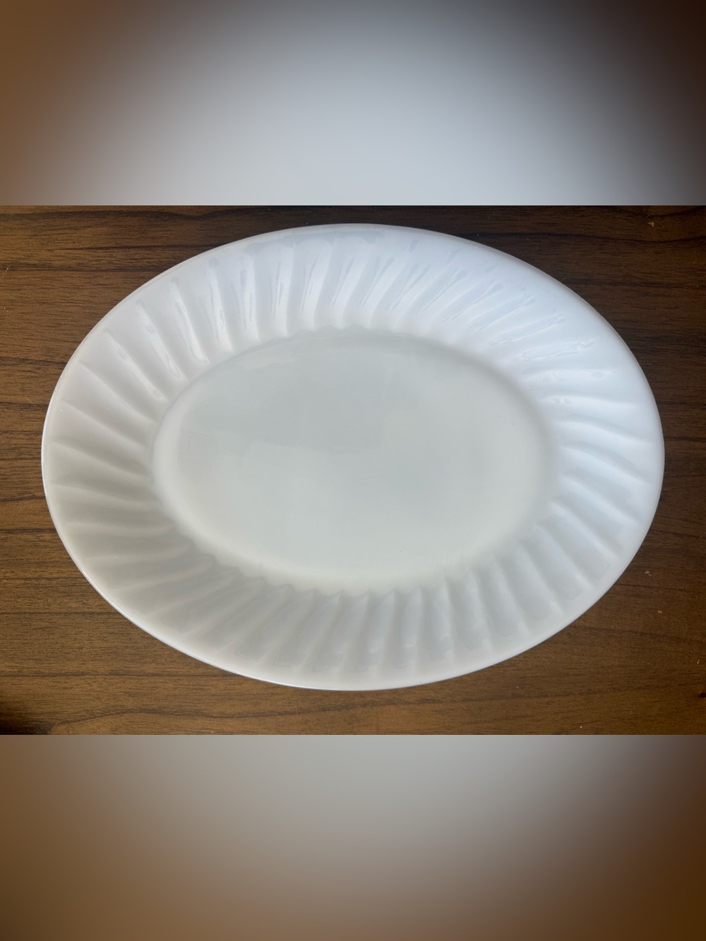 Vintage Fire King Blue Delphite Oval Serving Platter Oven Ware Anchor Hocking US